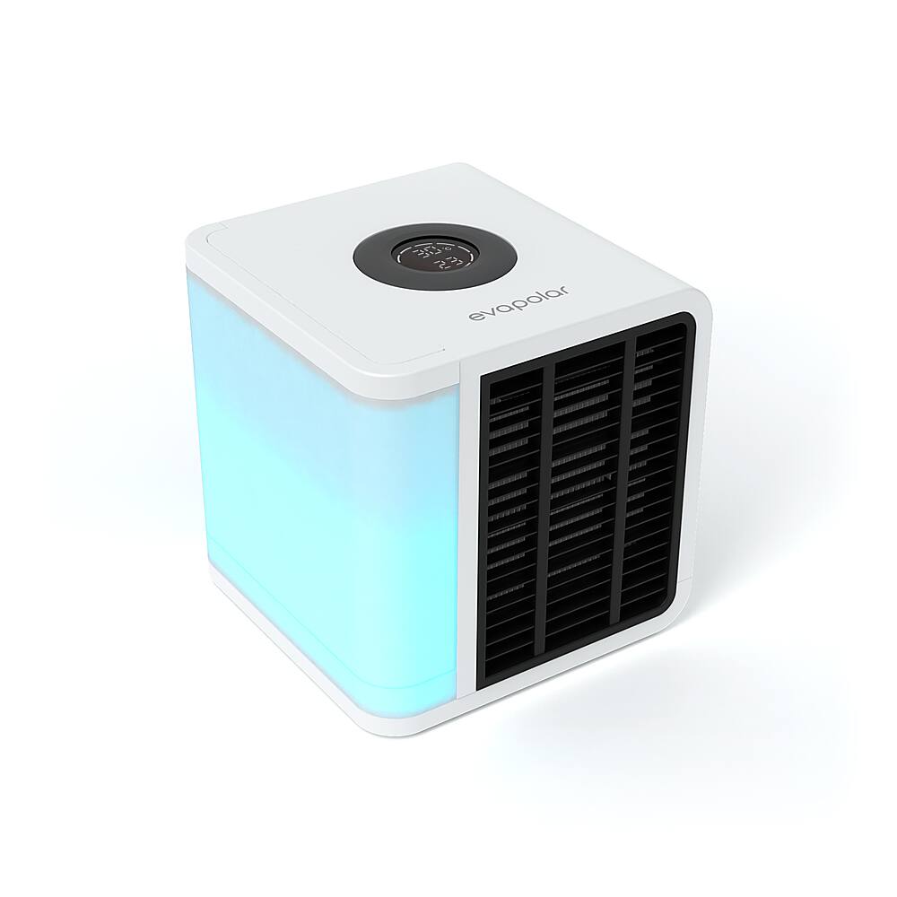 Front. Evapolar - evaLIGHT Personal Evaporative Air Cooler, White - White.