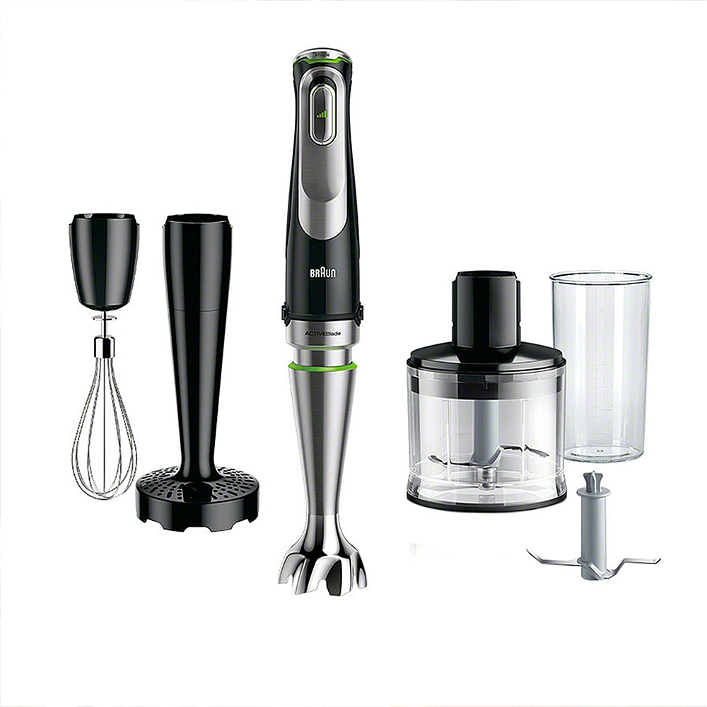 Braun - MultiQuick Hand Blender with ActivePowerDrive Technology and 700W motor that results in up to 40% faster performance. - Stainless Steel/Black