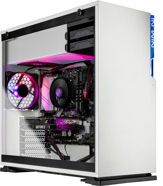 Front Zoom. Skytech Gaming - Shiva Gaming PC Desktop – AMD Ryzen 5 5600X – 16G Memory – NVIDIA GeForce RTX 3060 Ti – 1TB NVME – 120mm AIO - White.