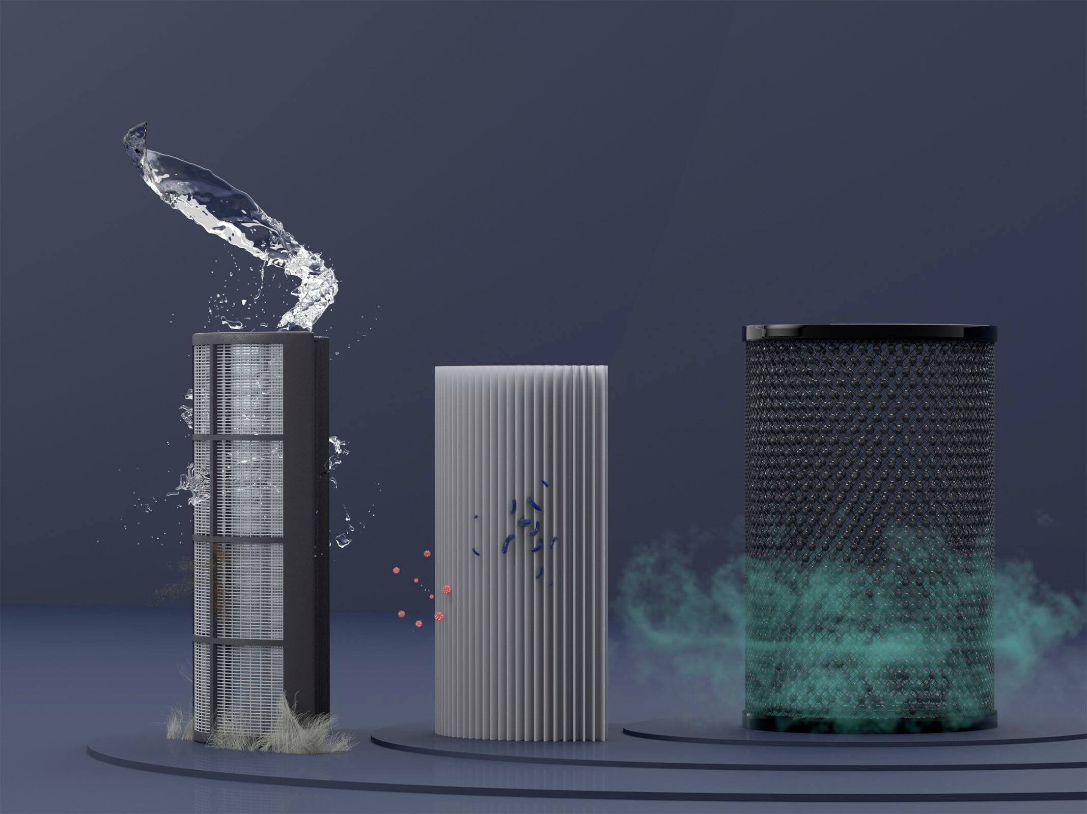 Alt View 20. Kyvol - 215 Sq. Ft P5 HEPA Air Purifier - Gray.