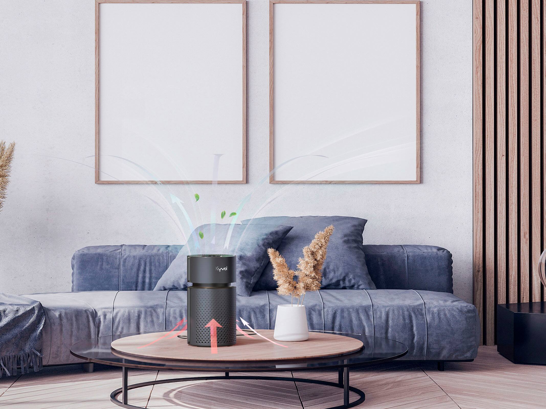 Alt View 22. Kyvol - 215 Sq. Ft P5 HEPA Air Purifier - Gray.