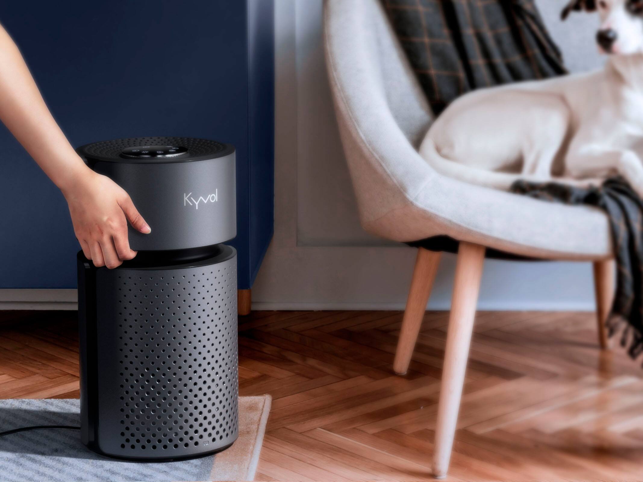 Alt View 25. Kyvol - 215 Sq. Ft P5 HEPA Air Purifier - Gray.