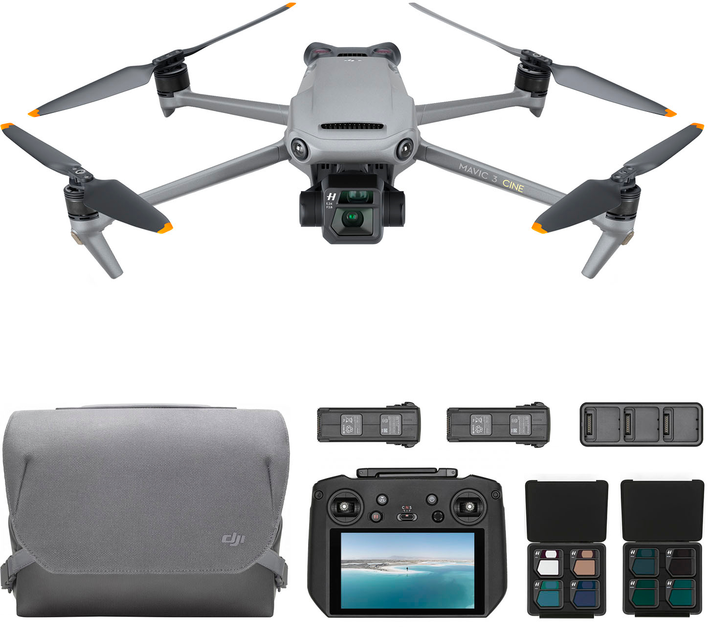 DJI - Mavic 3 Cine Premium Combo Drone and Remote Control with Built-in Screen (DJI RC Pro) - Gray