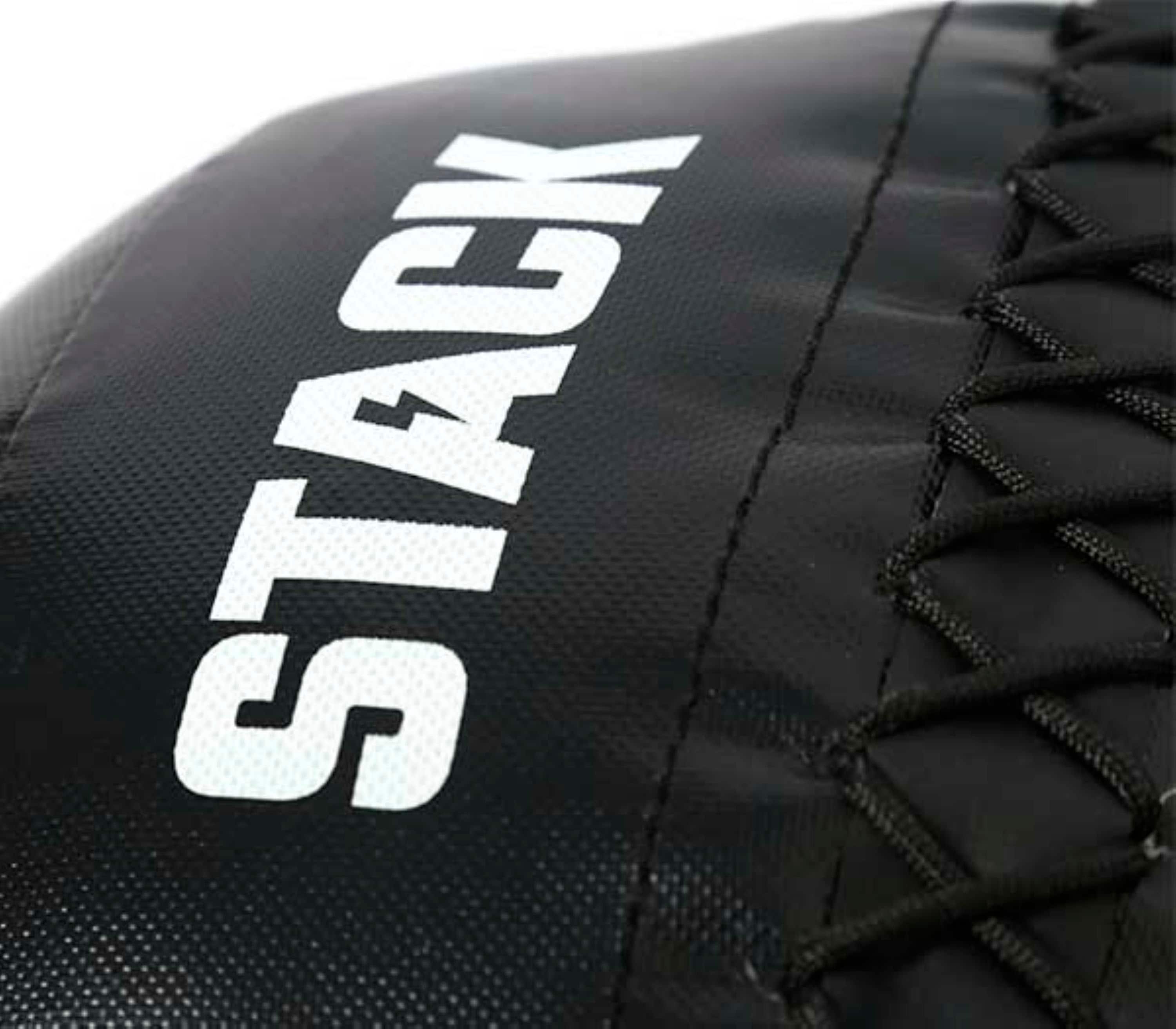 Left View: Stack Fitness - 8LB Medicine Ball - Black
