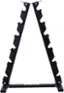 Angle. Stack Fitness - Stack Dumbbell Storage Rack - Black.