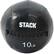 Front. Stack Fitness - 10LB Medicine Ball - Black.