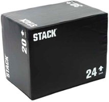 Stack Fitness - Stack 3-in-1 Plyometric Jump Box - Black - Front_Zoom