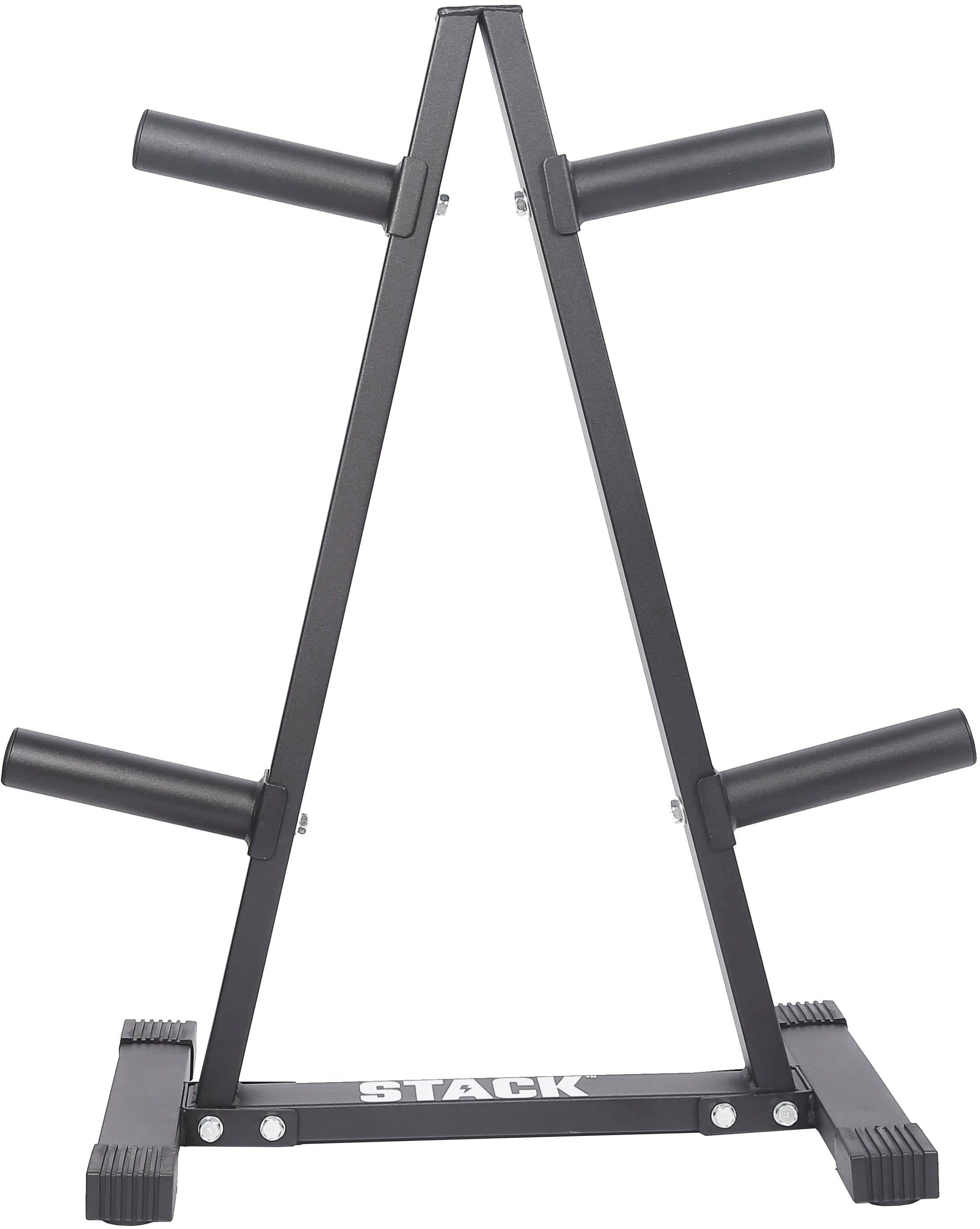 Angle View: Stack Fitness - Stack Weight Plate Rack - Black