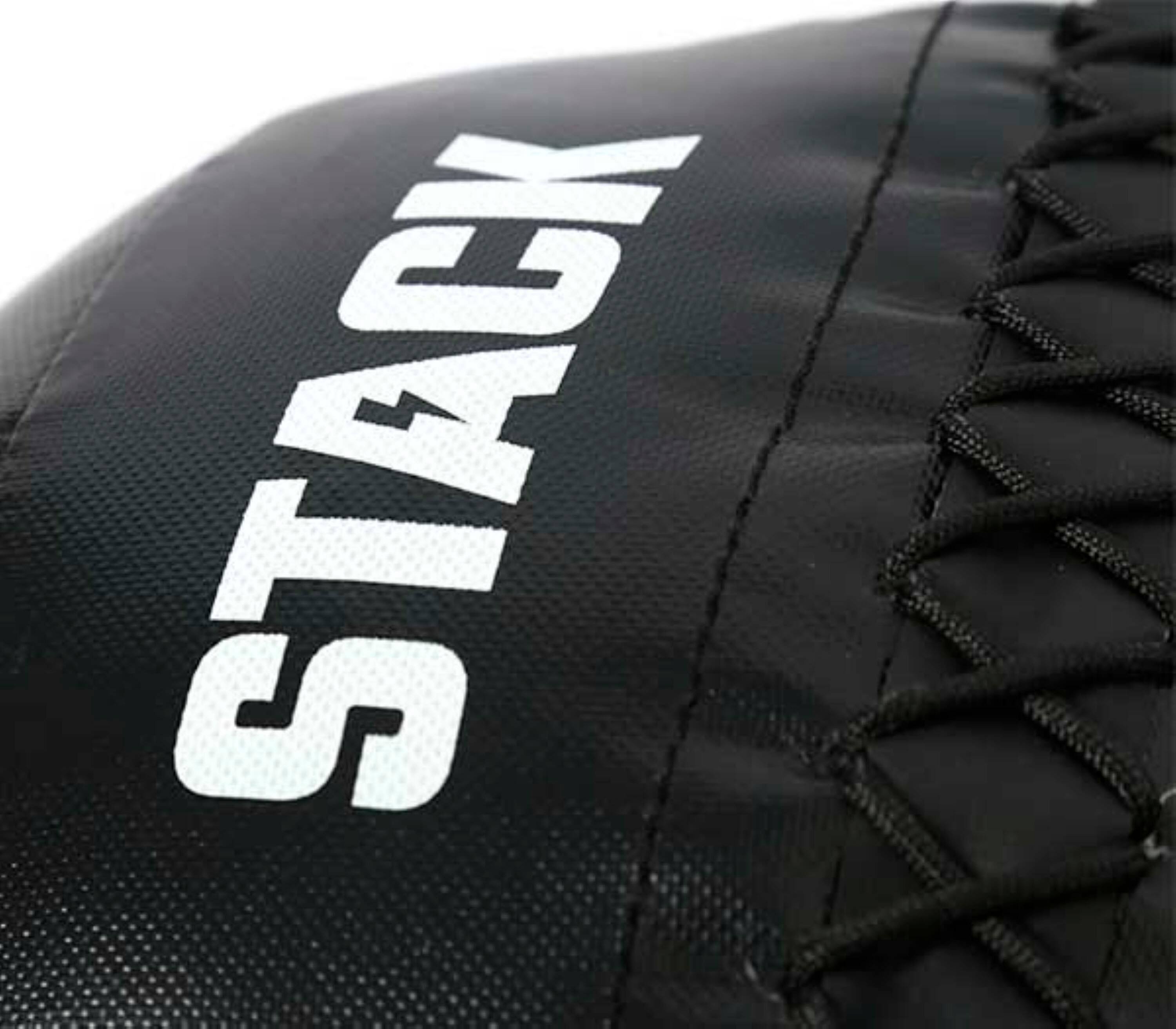 Left View: Stack Fitness - 20LB Medicine Ball - Black
