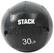 Front. Stack Fitness - 30LB Medicine Ball - Black.
