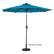 Front. Sun Ray - 9' Round 8Rib Solar Lighted Umbrella - Teal.