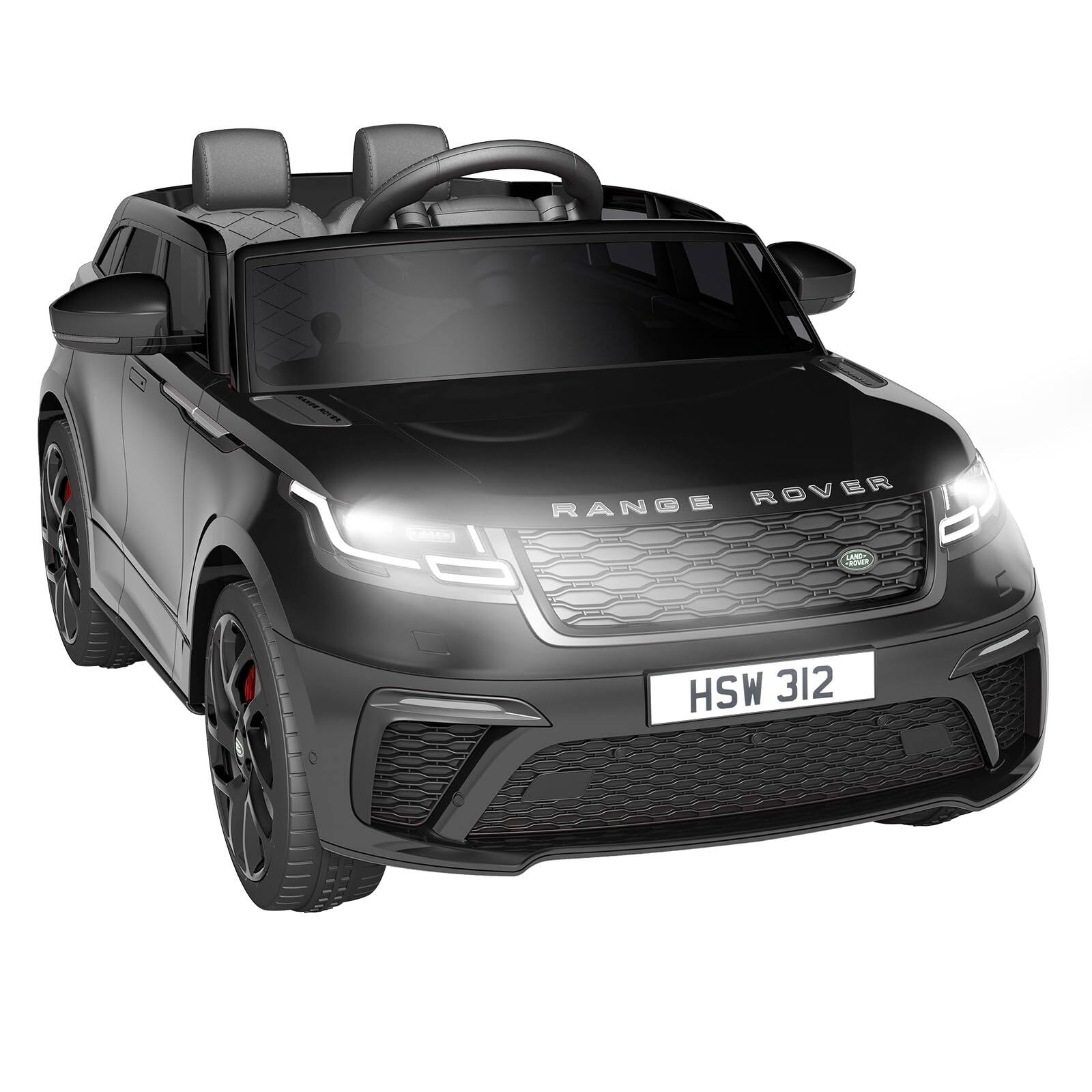 GARVEE - Licensed Land Rover 12V Kids Ride-On Car, 2-Seater Electric Vehicle with Remote Control, Seat Belts & Shock Absorber