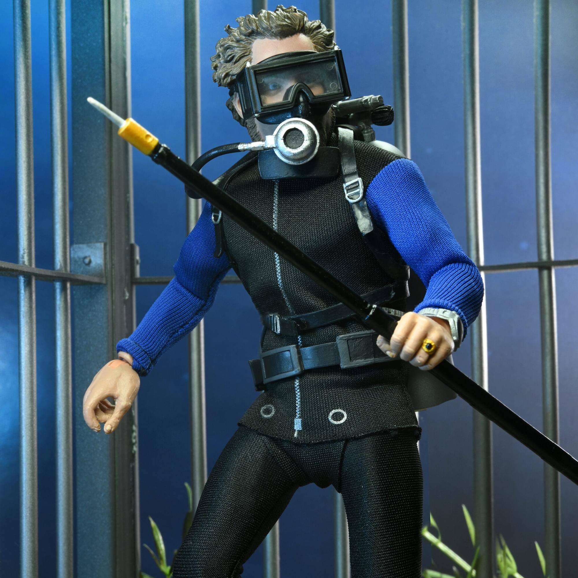 Alt View 2. NECA - Jaws Matt Hooper (Shark Cage) 8 Inch Clothed Action Figure.