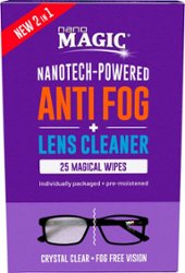 Nano Magic - 2 in 1 Anti Fog + Lens Cleaning Wipes 25 Pack - Front_Zoom