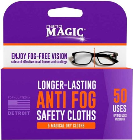 Nano Magic - 5 Pack Anti Fog Safety Dry Cloths