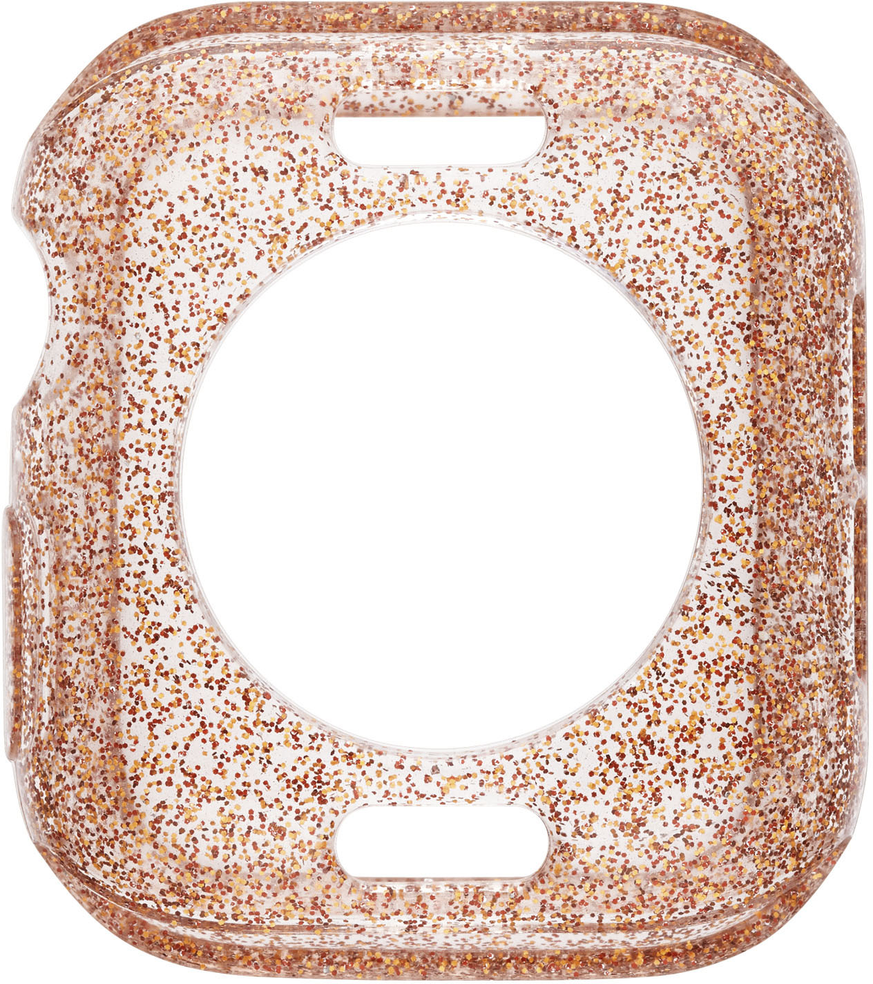 Left View: kate spade new york - Protective Hardshell Case for Apple iPhone 12 mini - Island Leaf Pink Glitter