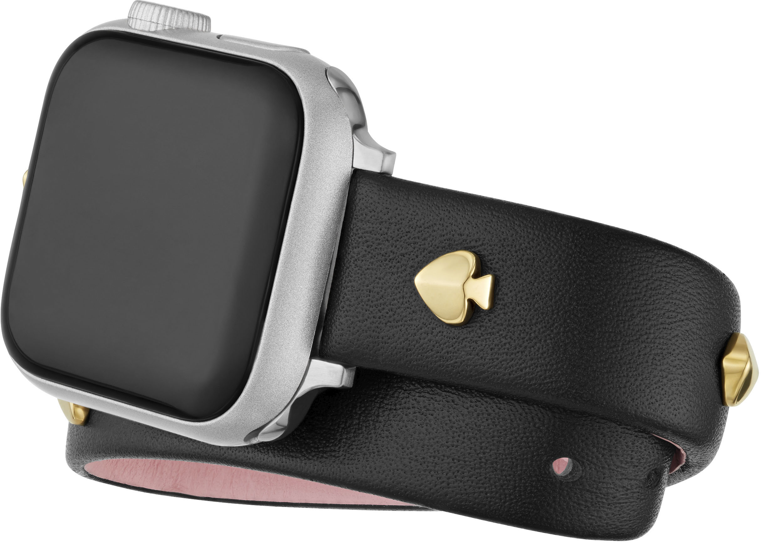 Best Buy: Kate Spade New York Double-wrap Black Leather 38/40mm Band for  Apple Watch® Black KSS0110