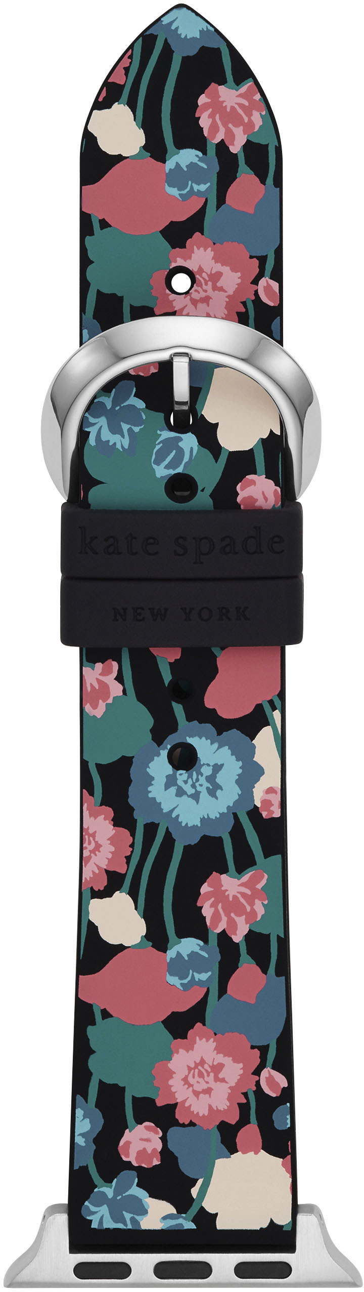Angle View: Kate Spade New York Floral Print Silicone 38/40mm Band for Apple Watch® - Floral Print