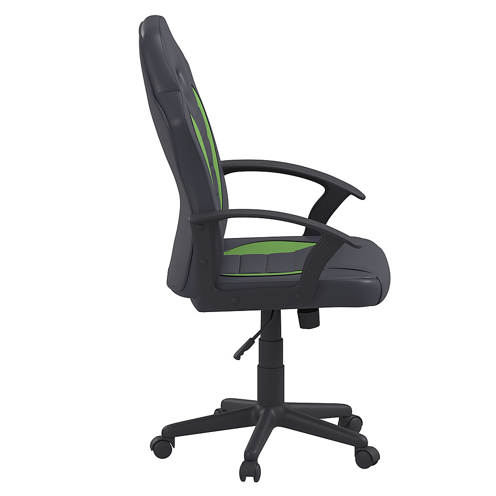 Left View: Lifestyle Solutions - Wilson Gaming Chair in - Green