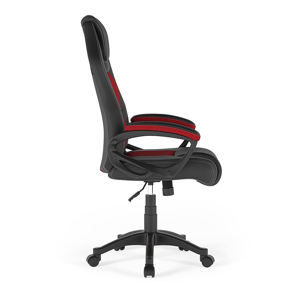 Left View: Lifestyle Solutions - Eldridge Gaming Chair in - Red