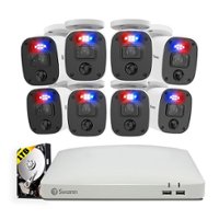 Swann - Enforcer 1080p, 8-Channel, 8-Camera, Indoor/Outdoor Wired 1080p 1TB DVR Home Security Camera System - White - Front_Zoom