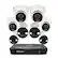 Front. Swann - Pro 4K, 8-Channel, 4-Bullet & 4-Dome Camera Indoor/Outdoor PoE Wired 4K UHD 2TB HDD NVR Security Surveillance System - White.