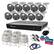 Angle. Swann - Master Series 4K Upscale, 16-Channel, 10-Camera, Indoor/Outdoor PoE Wired 4K 2TB HDD NVR Security Surveillance System - White.