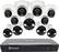 Front. Swann - Pro 4K, 16-Channel, 6-Bullet & 6-Dome Camera Indoor/Outdoor PoE Wired 4K UHD 2TB HDD NVR Security Surveillance System - White.