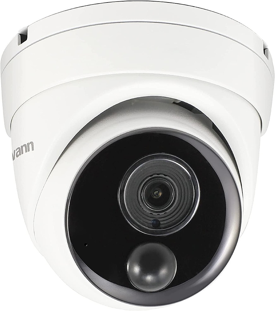 Angle View: Swann - Pro 4K, 8-Channel, 6-Dome Camera Indoor/Outdoor PoE Wired 4K UHD 2TB HDD NVR Security Surveillance System - White