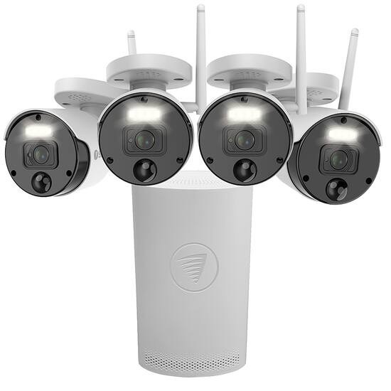 Swann Fourtify 4 Camera Indoor/Outdoor Wi-Fi Security System Black/White  SWIFI-FOURTIFY4-US - Best Buy