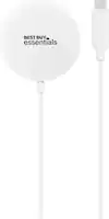 Best Buy essentials™ - Magnetic 7.5W Wireless Charger for iPhone 12, 13, 14, and 15 MagSafe Compatible Devices - White - Front_Zoom