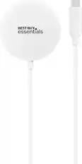 Front. Best Buy essentials™ - Magnetic 7.5W Wireless Charger for iPhone 12, 13, 14, and 15 MagSafe Compatible Devices - White.