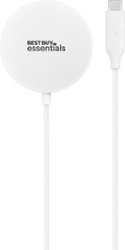 Best Buy essentials™ - Magnetic 7.5W Wireless Charger for iPhone 13 and 14 MagSafe Compatible Devices - White - Front_Zoom
