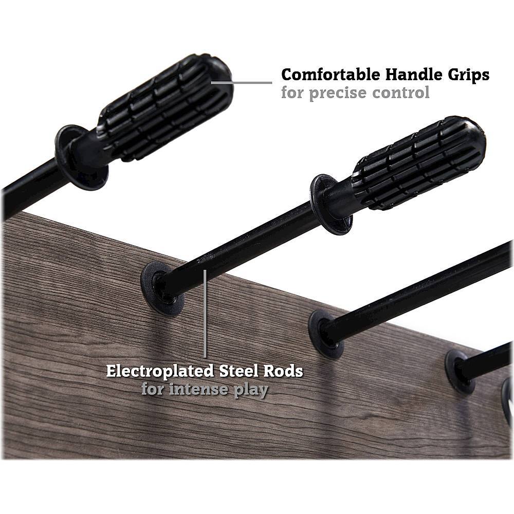 Alt View 13. Hall of Games - 48” Charleston Foosball Gaming Table Standard Size, Durable and Stylish with Tabletop Sports Soccer Balls, Family Game - Brown.