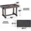Alt View 11. Hall of Games - 4' Charleston Drop Pocket Table With Pool Ball and Cue Stick Set - Brown/Gray.