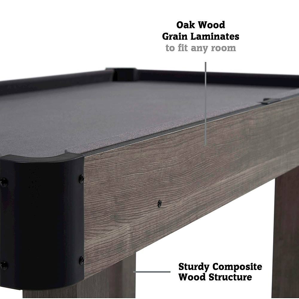 Alt View 12. Hall of Games - 4' Charleston Drop Pocket Table With Pool Ball and Cue Stick Set - Brown/Gray.