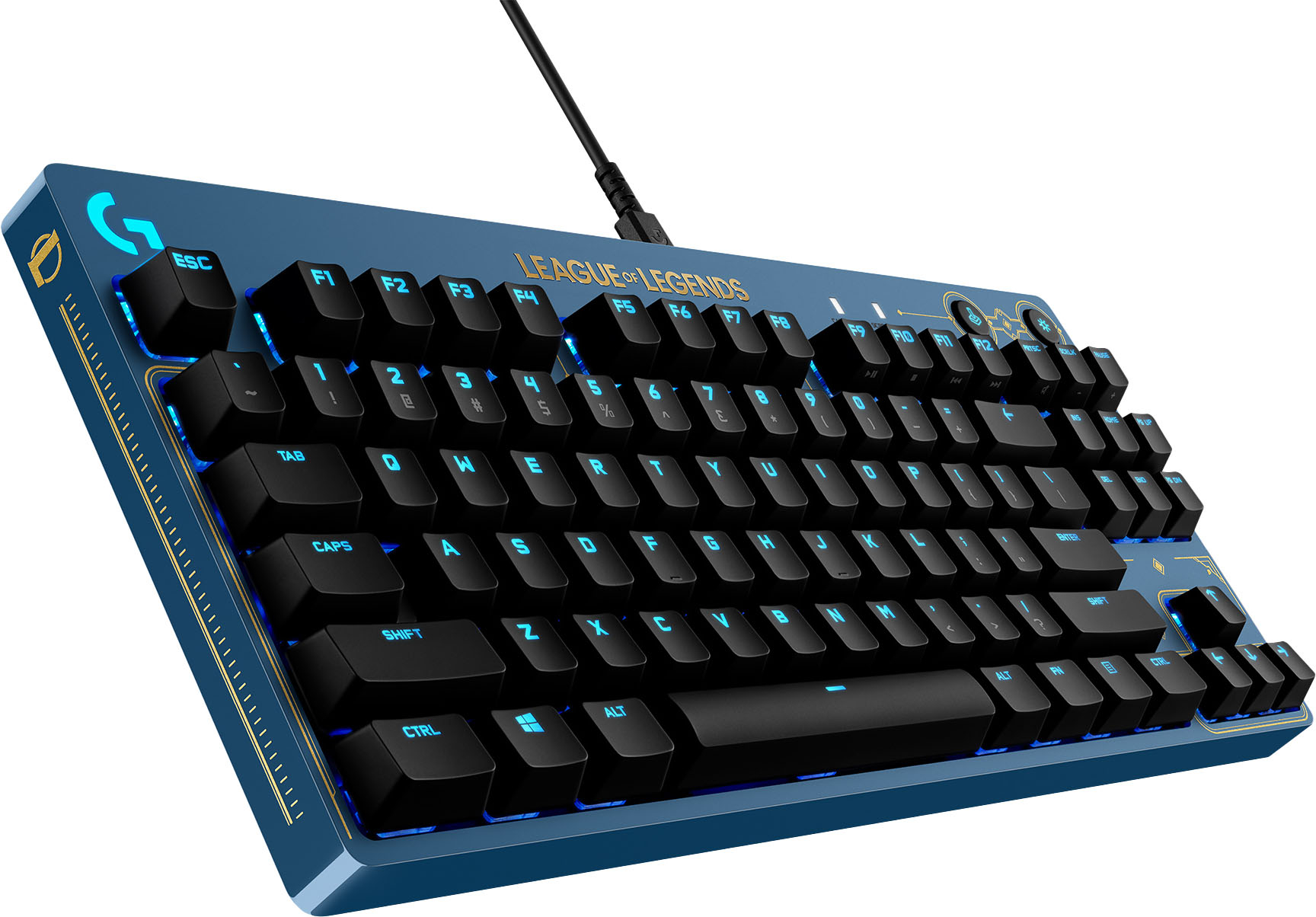Ud Lager buffet Logitech G PRO TKL Wired Mechanical GX Brown Tactile Switch Gaming Keyboard  with RGB Backlighting League of Legends, Blue 920-010533 - Best Buy