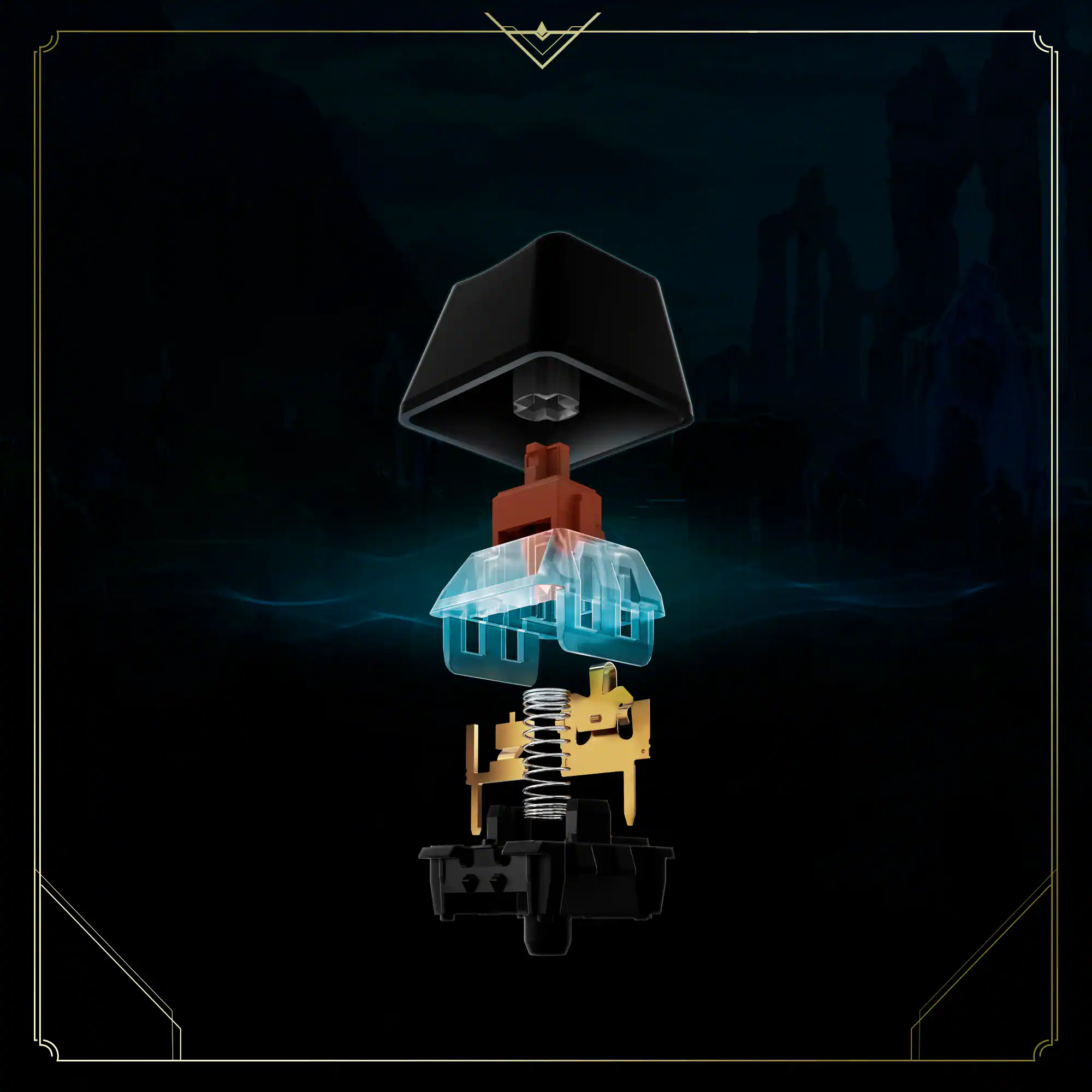 Alt View 12. Logitech - G PRO TKL Wired Mechanical GX Brown Tactile Switch Gaming Keyboard with RGB Backlighting - League of Legends, Blue.