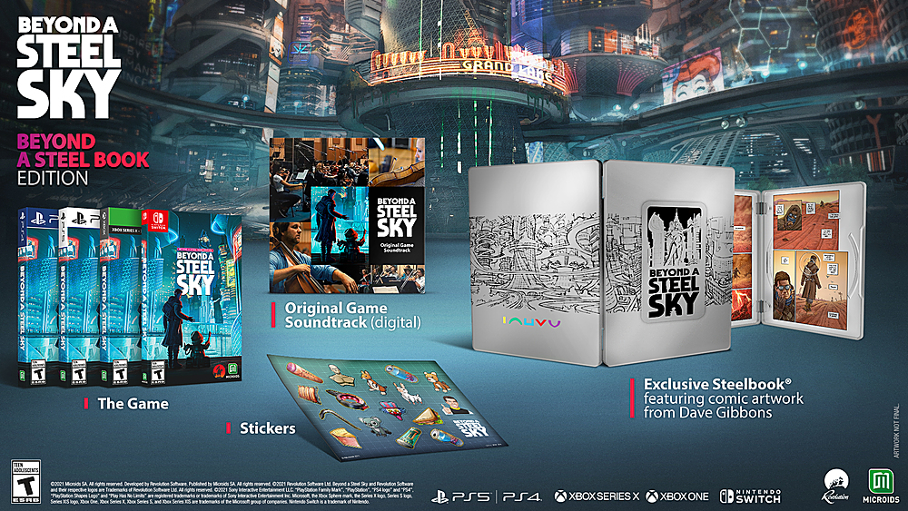 Left View: Beyond a Steel Sky: Beyond a Steelbook Edition for PlayStation 5 [VIDEOGAMES] Playstation 5