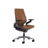 Steelcase - Gesture Wrapped Back Office Chair in Leather - Saddle