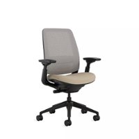 Steelcase - Series 2 3D Airback Chair with Black Frame - Oatmeal/Nickel - Angle_Zoom
