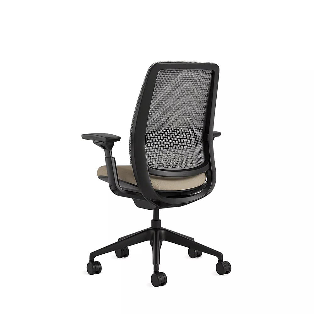 Alt View 11. Steelcase - Series 2 3D Airback Chair with Black Frame - Oatmeal/Nickel.