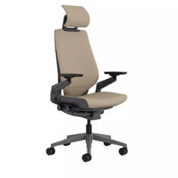 Steelcase - Gesture Wrapped Back Office Chair with Headrest - Oatmeal - Angle_Zoom