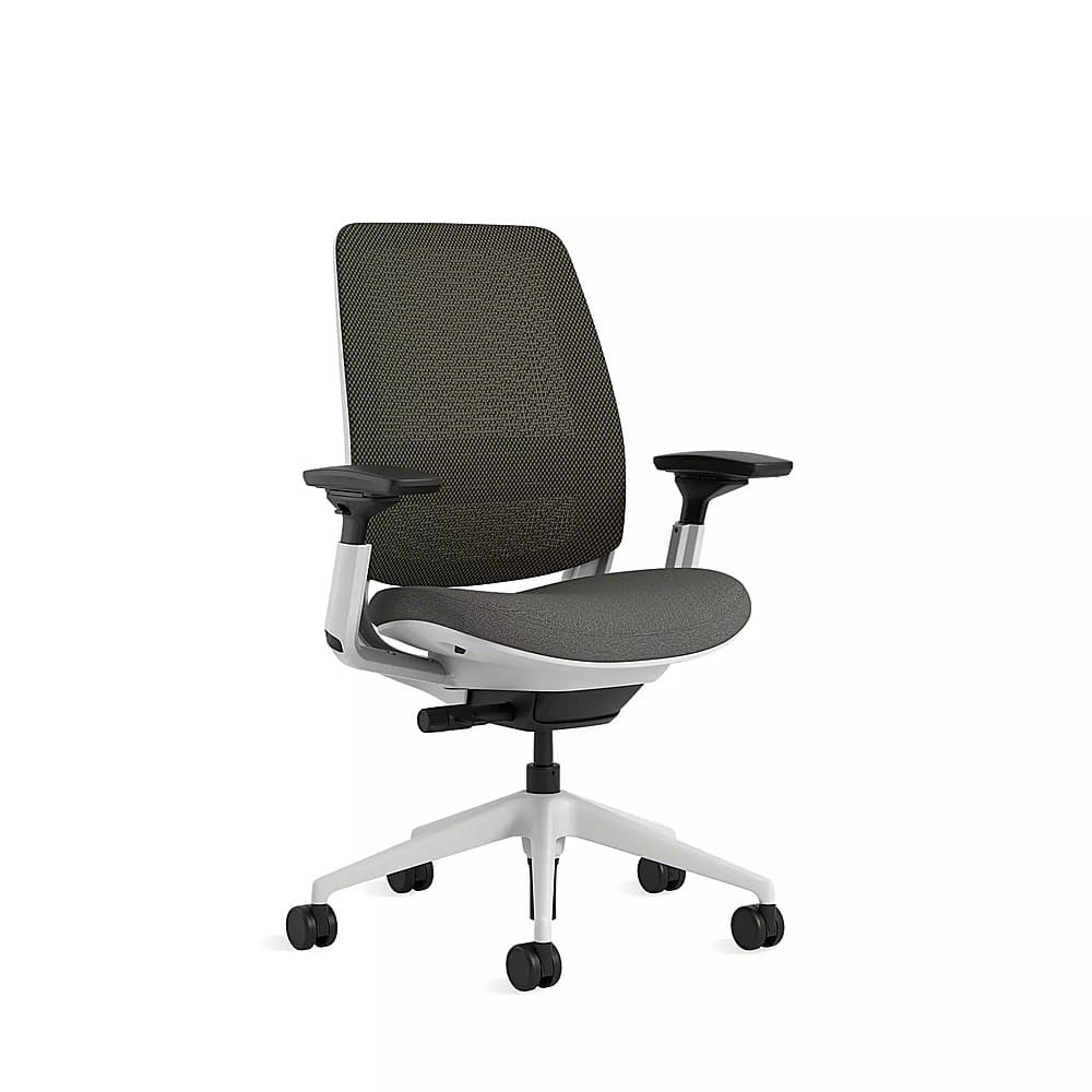 Angle View: Steelcase Series 2 3D Airback Chair with Seagull Frame - Night Owl/Graphite