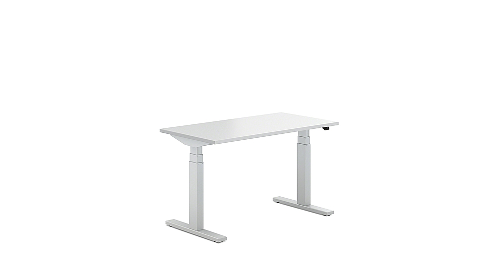 Angle View: Steelcase - Migration SE Adjustable Height Standing Desk - Arctic White