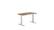 Angle. Steelcase - Migration SE Adjustable Height Standing Desk - Virginia Walnut.