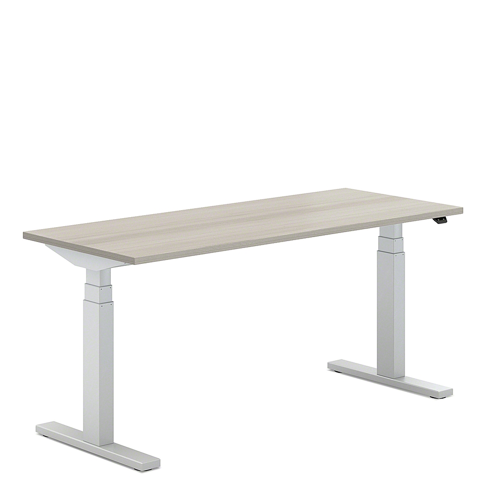 Angle View: Steelcase - Migration SE Adjustable Height Standing Desk - Clay Noce