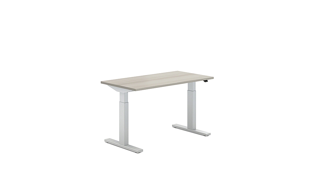 Angle View: Steelcase - Migration SE Adjustable Height Standing Desk - Clay Noce