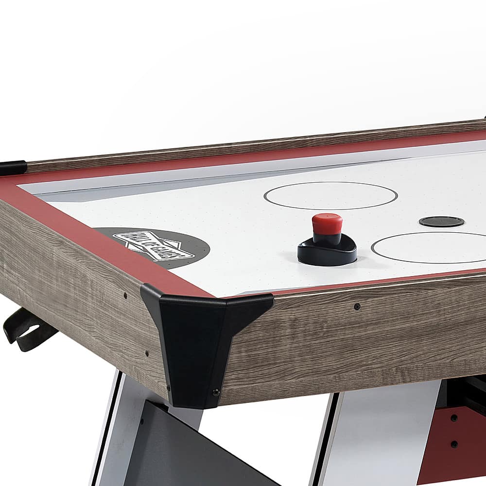 Alt View 11. Hall of Games - 66 inch Air Powered Hockey Table and Tennis Top - Wood Grain/Red.