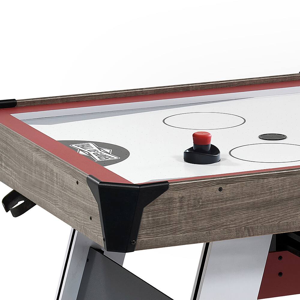 Alt View 11. Hall of Games - 66 inch Air Powered Hockey Table and Tennis Top - Wood Grain/Red.